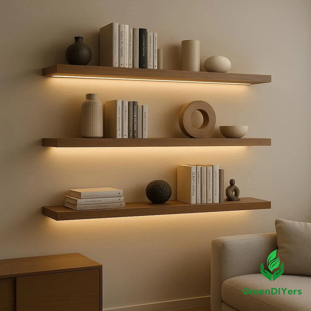 diy floating shelves